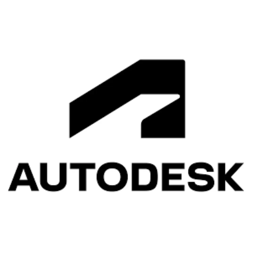 Autodesk logo in black text with a stylized "A" icon.